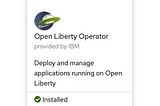 Open Liberty operator