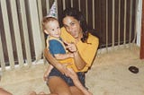 A Mom and Her Son: Sandy Mackman with Ryan Mackman in July of 1981