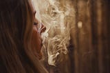 woman smoking