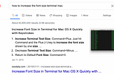 Increase Terminal Font Size