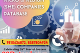 Indian Small, Micro & Medium (SME) Companies Database