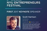 Scott Harrison Announced as First 2017 NYU Entrepreneurs Festival Keynote Speaker