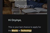 My Blacks In Technology Scholarship Phase 1 Journey