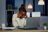 A girl learning to code