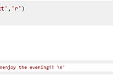 File Handling in PYTHON