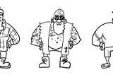 Lineup of a person in different clothes. The character needs to fit his universe, your product needs to fit the brand.