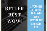 Affordable SEO Services Truly Offer Top Internet Search Engine Placement at a Restricted Budget