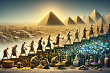 Money, Currency Evolution, and Pyramids