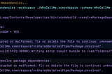 Package.resolved file is corrupted or malformed; fix or delete the file