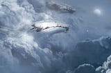 whales in the clouds with a full moon art edit poster