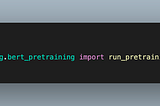 Pretraining a custom BERT model