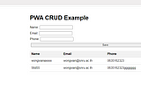 php code for pwa app crud example