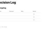 Please write decision logs