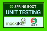 Spring boot Unit testing for repositories, controllers and services using JUnit 5 and Mockito.