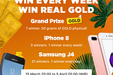 KoinX IDR Trading Competition. Grand prize of 50g Gold and daily + weekly prizes