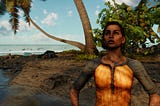 Far Cry 6’s Dani Rojas looks up and slightly to the left.