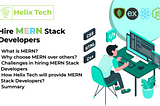 Hire MERN Stack Developers from Helix Tech!