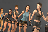 The evolution of a female character within a video game