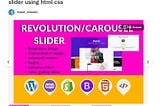 I will create website slider wordpress revolution slider using html css