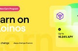 Earn up to 16% APY on Koinos!