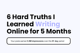 6 Harsh Truths I Learned Writing Online