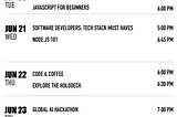 Schedule: Vancouver Tech Events June 20–23