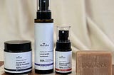 Goat Milk Clay Soap + Lavender hydrosol + sebum control acne therapy face oil + Balancing face…