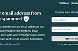 Protect your email address from being sold or spammed