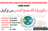 Securities and Exchange Commission of Pakistan SECP Jobs Latest