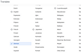 What do the 109 Google Translate Languages Have in Common?