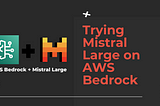 Tried Mistral Large on AWS Bedrock
