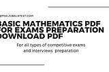Basic Mathematics Pdf For Exams Preparation Download