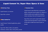 👉Liquid Cement Vs. Super Glue: In-depth Analysis