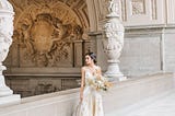 SF City Hall Elopement in a Carol Hannah Bridal gown