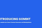 New website incl. Smart Contract Generator and Minting Button