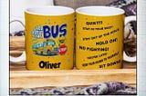 OFFICIAL Personalized custom name all about school bus mug