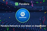 Fandora Network is now listed on DappRadar