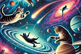 Cats Playing Amongst the Stars