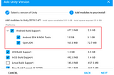 Fixed: You are missing the recommended Android NDK, SDK or OpenJDK in Unity