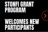 STONFI Grant Program Welcomes New Participants