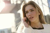 Woman on phone