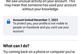 It’s been exactly one month since my Facebook account got locked for the seemingly divine reason of…