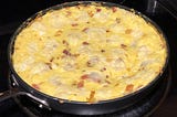 Bacon and Onion Frittata with Cheddar