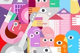 Ilustração de multidão