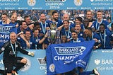 The Leicester City Foxes, after winning it all 2015–2016