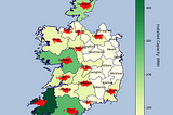 Creating choropleth map using GeoPandas — Irish wind energy dataset