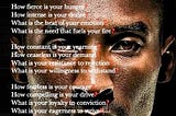 Image of NBA player Kobe Bryant & poem about the Mamba Mentality level of passion needed to win.