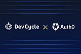 DevCycle and Auth0 logo on a dark blue background.