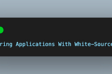 Securing Applications with White-Source(Mend)