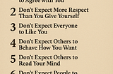 🌟 Things You Should Never Expect from Anyone